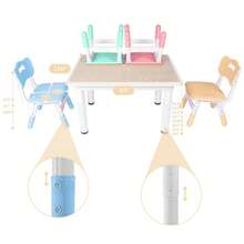 Kids Table And Chairs Set, Height-Adjustable Toddler Table And Chairs Set For Age 3-8, 31.5''Lx23.6''W Graffiti Desktop, Kids Activity Table For Daycare, Classroom, Home - Nhiều màu - Xem 2