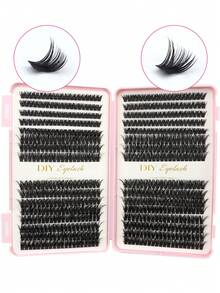640 Clusters 32 Rows Cluster Lashes, D Curl Lashes Clusters,8-16mm, Eyelashes Cluster, False Eyelashes, 3D Lashes, Individual Eyelashes, Natural Looking & Lightweight Lashes, Lashes Extension, Easy Makeup Eyelashes , DIY Segment Eyelashes,Thick & Dramatic Lashes, Segment Lashes