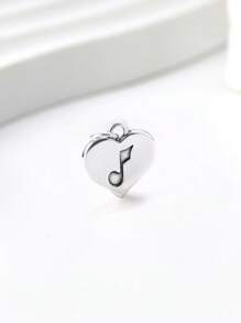 1pc Simple And Unique 925 Sterling Silver Joyful Melody Charm DIY Pendant Delicate Jewelry Gift For Women Or Men