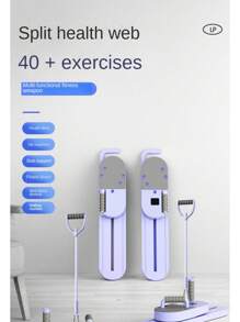 Máquina de esquí multifuncional de tipo dividido, herramienta para adelgazar las piernas, tabla de Pilates, máquina de esquí, tabla de gimnasio, dispositivo de fortalecimiento de brazos, entrenamiento de marcha, soporte para plancha, tensión; entrenamiento de fuerza, entrenamiento de cadera y piernas, extensión, equipo de ejercicio multifuncional portátil para uso doméstico, equipo de reparación posparto para mujeres