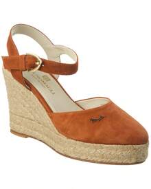 Bruno Magli Mares Suede Wedge Sandal - 橘色 - 查看 1