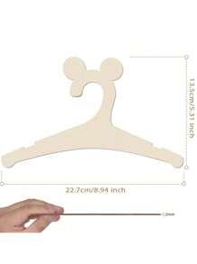 5pcs/10pcs/Set Cartoon Non-Slip Wooden Baby Clothes Hangers, Kids Room Home Wood Hanging Decor Love Valentine