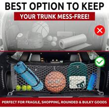 Envelope Style Trunk Mesh Cargo Net - For  Grand Cherokee 2011-2025 Car Accessories - Premium Trunk Organizers And Storage - SUV Truck Cargo Nets - Vehicle Carrier Organizer For Cherokee WK