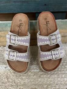 Summer Fashion Versatile Casual Thick-Soled Sandals - Violet Purple - View 2