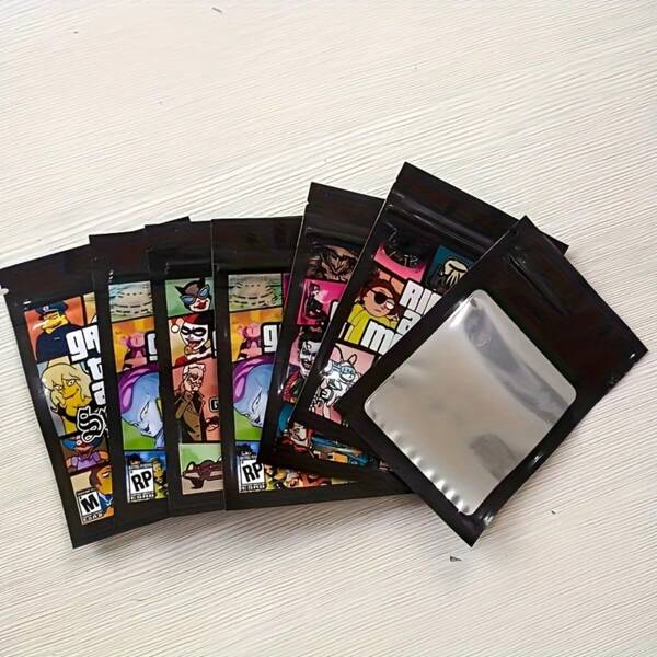 20/50pcs Reusable Polyester Film Zip Lock Storage Bags, Waterproof Odor-Proof Self-Seal Pouches, Packing Bags, Organizer Bags