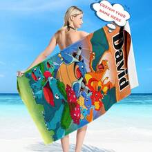 1 Stück personalisierbare Strandtuch mit Ihrem Namen - Individuelles Design, perfekt für Schwimmen, Camping & Reisen, stilvoller Pool-Handtuch, individueller Name, Strand-Accessoire, Geschenke für Männer und Frauen, verschiedene Farben und Stile, Outdoor-Geburtstags-Urlaubs-Geschenk Pool-Party-Handtuch, Urlaubsgeschenk, Urlaubs-Vibes