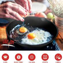 Cast Iron Skillet Cookware Frying Pan Pre-Seasoned Grill Pan Frypan Camping Pan Gift Idea