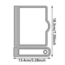 Troqueles de corte de acero al carbono, marco de encuadernación de libros, adecuado para cortar papel, tarjetas de felicitación, estampado en relieve, proyectos de manualidades de decoración del hogar - Plateado - Ver 2
