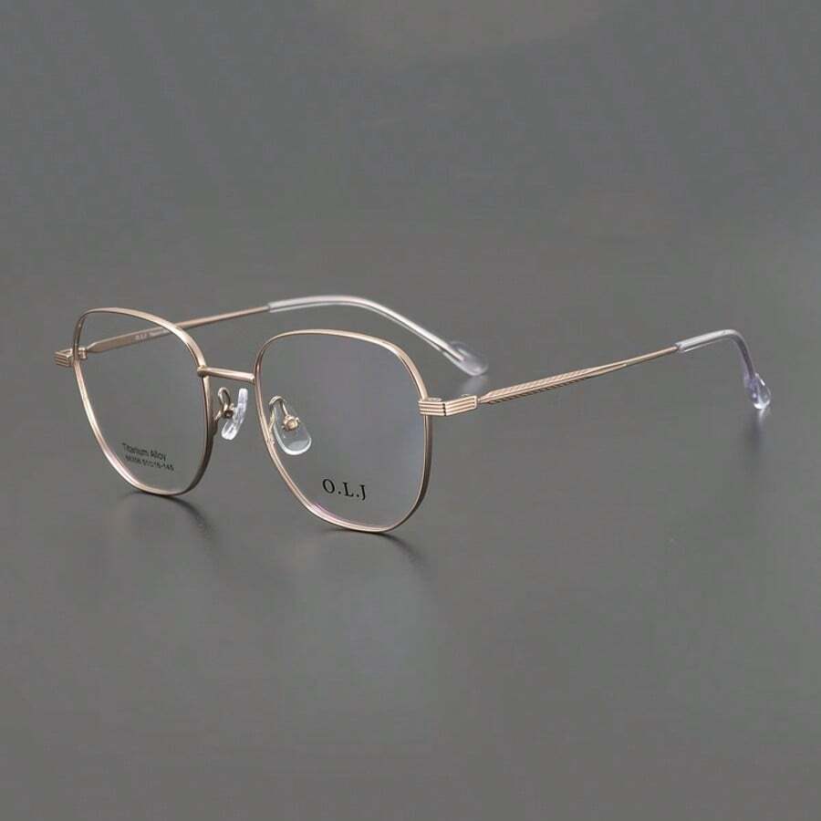 Monture de lunettes en titane pur ultra-légère polygonale, lunettes vintage en titane massif, unisexe toutes saisons