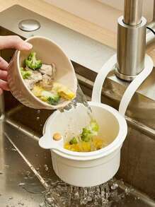 1 pièce Panier de drainage suspendu pour évier - Filtre d'évier de cuisine, panier de séparation des résidus alimentaires, panier-filtre à fruits, convient pour la filtration des résidus de cuisine et le stockage des légumes et des fruits