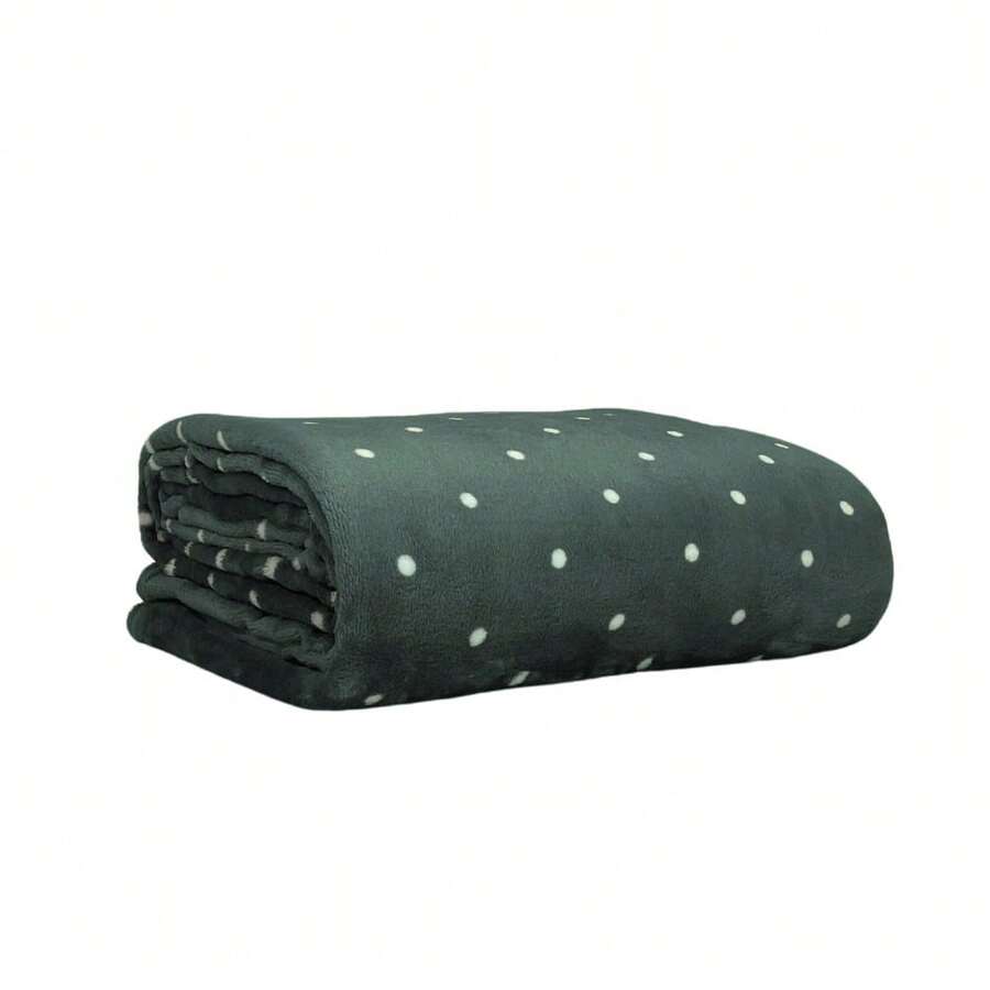 Winter Blanket Polka Dot Blanket For Couples By Betel - Green - View 1