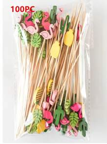 50pcs Fruit Stick Pearl Decor Cocktail Picks Summer Tropical Party Supplies (Hawaiian Set), Tropical Cocktail Picks, Hawaiian Theme Hibiscus Flamingo Decorative Toothpicks, Fruit Dessert Sticks, Tropical Cocktail Bamboo Toothpicks Flamingo Pineapple Beach Toucan Palm Leaf, Food Appetizer Skewer, For Drinks, Beach, Luau Decoration, Summer Themed Party Supplies, Appetizer Food, Hawaiian Beach Holiday Party Supplies