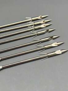 3/6/9件套不锈钢钓鱼工具，不锈钢弹弓配件鱼叉，户外狩猎钓鱼配件，适合作为生日或节日礼物送给朋友和家人