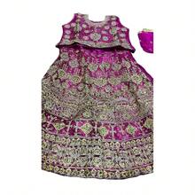 Set de lehenga choli tradicional para niñas - Usar para niños-011 - Multicolor - Ver 3