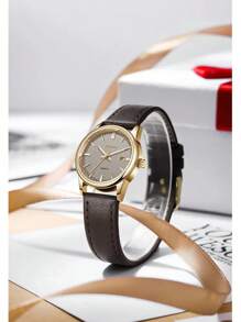 BIDEN Montre à quartz minimaliste ronde BIDEN pour femmes, calendrier étanche, mains lumineuses, montre casual pour femmes, convient pour une utilisation quotidienne