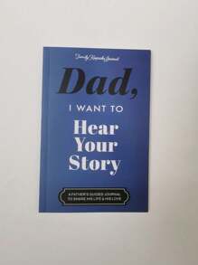 1pc Blue Cover Dad, I Want To Hear Your Story. As A Father's Day Gift Notepad Back To School