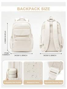 New School Backpack, Laptop Backpack Fits 14-15.6 Inch Notebook For Girl Boy, Lightweight Durable School Bookbag, Water Resistant Schoolbag Book Bag