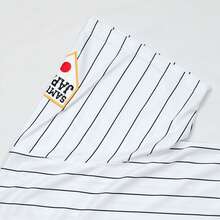 Kekambas 男式 16 号大谷日本武士球衣白色黑色细条纹嘻哈棒球服弹性面料休闲运动衫纽扣刺绣训练比赛运动衫