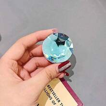 1 件多色可折叠宝石水晶手机支架、推拉式指环握把支架、通用懒人桌面支架、适用于 、Android 手机的绕线器、生日、家人、朋友的礼物 推拉式手机握把、适用于 、Android 手机的手机配件、生日、家人、朋友的礼物