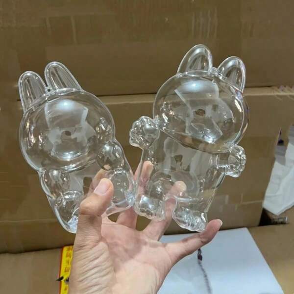 Transparenter Schutzkoffer-Einsatz für I II Puppen Aufbewahrungstasche, Mini tragbarer Präsentationskasten, Plastikbox