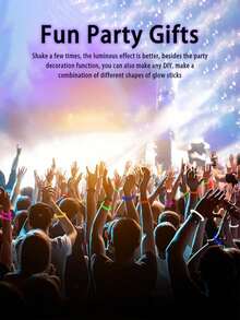 50/100支装 8英寸粉色荧光棒，高品质超亮荧光棒，发光艺术棒，灯光装饰，夜光效果，持续发光8-12小时，为派对增添光彩，可用于制作手链、项链、霓虹灯、婚礼派对荧光棒，更鲜艳的荧光棒 - 粉色 - 查看 7