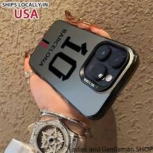 Phone Case For Barcelona Number 10, Suitable For Iphone Models 16, 15, 14, 13, 12, 11 Pro Max, X, XR, XS Max, 8, And 7 Plus, With A Shock-Resistant Matte Back. - 黑色 - 查看 1
