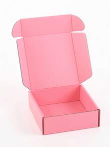 5pcs/ Cute Pink Small Mail Box Packaging Box, Small Business Packaging Corrugated Box Craft Festival Christmas Gift Packaging (Pink) Can Hold Books, Toys, Tools, Etc - Pink - View 6