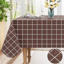EstiloTendenciaMantel Rectangular De Vinilo Impermeable Con Respaldo De Franela, Mantel De PláStico Lavable A Cuadros Para Cenar, Picnic, Interior Y Exterior (132.08 X 177.8 Cm, Gris)Calidad PremiumVersióN Mejorada - Verde azulado - Ver 13