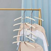 1 Stück mehrstöckiger Kleiderbügel, Metall Wäschetrockner, platzsparsame Aufbewahrung und Organisation für Kleiderschrank, Garderobe, Schlafzimmer, 360° drehbare Bügel - rutschfest, mehrstöckige Metall Kleiderbügel für Hemden, Anzüge & Jacken