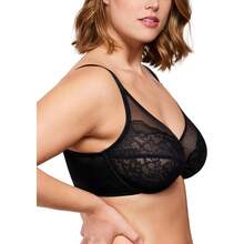 Minimizer Bras For Women Full Coverage Underwire Bras Plus Size Lifting Lace Bra For Heavy Breast - Black - View 2
