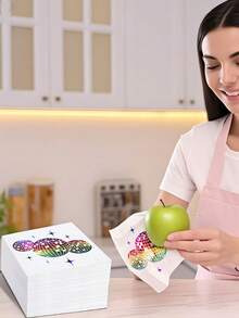 16pcs Disposable Silver Foil Embossed Disco Cocktail Napkins, Personalized 70s 80s 90s Party Supplies, Suitable For Birthday, Wedding, Graduation Party Decor, Restaurant, Bar, Birthday Cake Napkins, Bachelorette Party Decor, Bachelorette Party Favors, Bachelorette Party, Bridal Shower Favors, Wedding Guest Favors, Autumn Decor, Halloween Home Decor, Christmas Decor - Multicolor - View 6