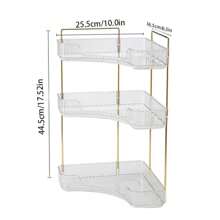 1 Pc 90° Corner Bathroom Countertop Organizer - Vanity Tray For Bathroom & Kitchen