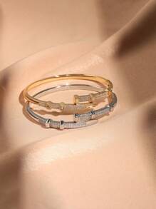2 Peças Conjunto de Pulseira + Anel, Joias de Luxo, Joias da Moda para Mulheres, Elegante para o Uso Diário e Glamoroso para Festas, Presente Perfeito para Ela