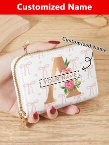 1pc Custom Signature Wallet,Personalized Signature Design Wallet,Custom Signature Wallet,Personalized Wallet With Signature,Custom Signature Wallet,Love Pattern Versatile Coin Wallet,Card Holder Multi-Card Card Organizer For Storage Credit Cards,New Year Glamour - Pink - View 13