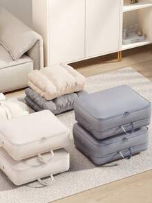 Bolsas de almacenamiento al vacío con cremallera para ropa, edredón, mantas, uso doméstico y viajes, bolsas organizadoras con compresión para equipaje