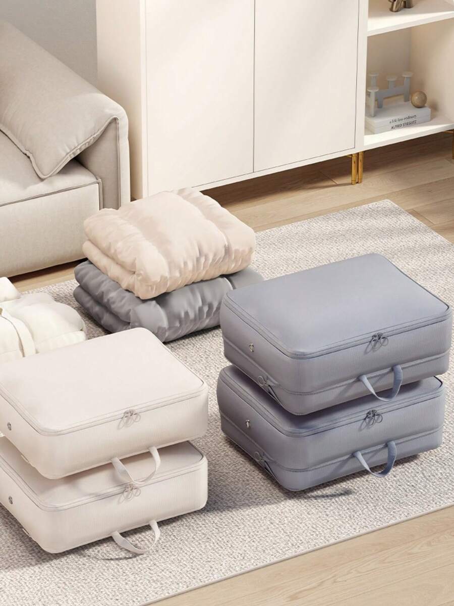 Bolsas de almacenamiento al vacío con cremallera para ropa, edredón, mantas, uso doméstico y viajes, bolsas organizadoras con compresión para equipaje