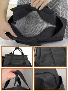 1pc Custom Name Portable Insulated Lunch Bag, Printed With Golf Clubs, Large Capacity Lunch Box Bag, Double Pocket Lunch Bag, Suitable For Students, Beginners And Office Workers, Large Capacity Student Meal Thick Aluminum Foil Portable Insulated Box,