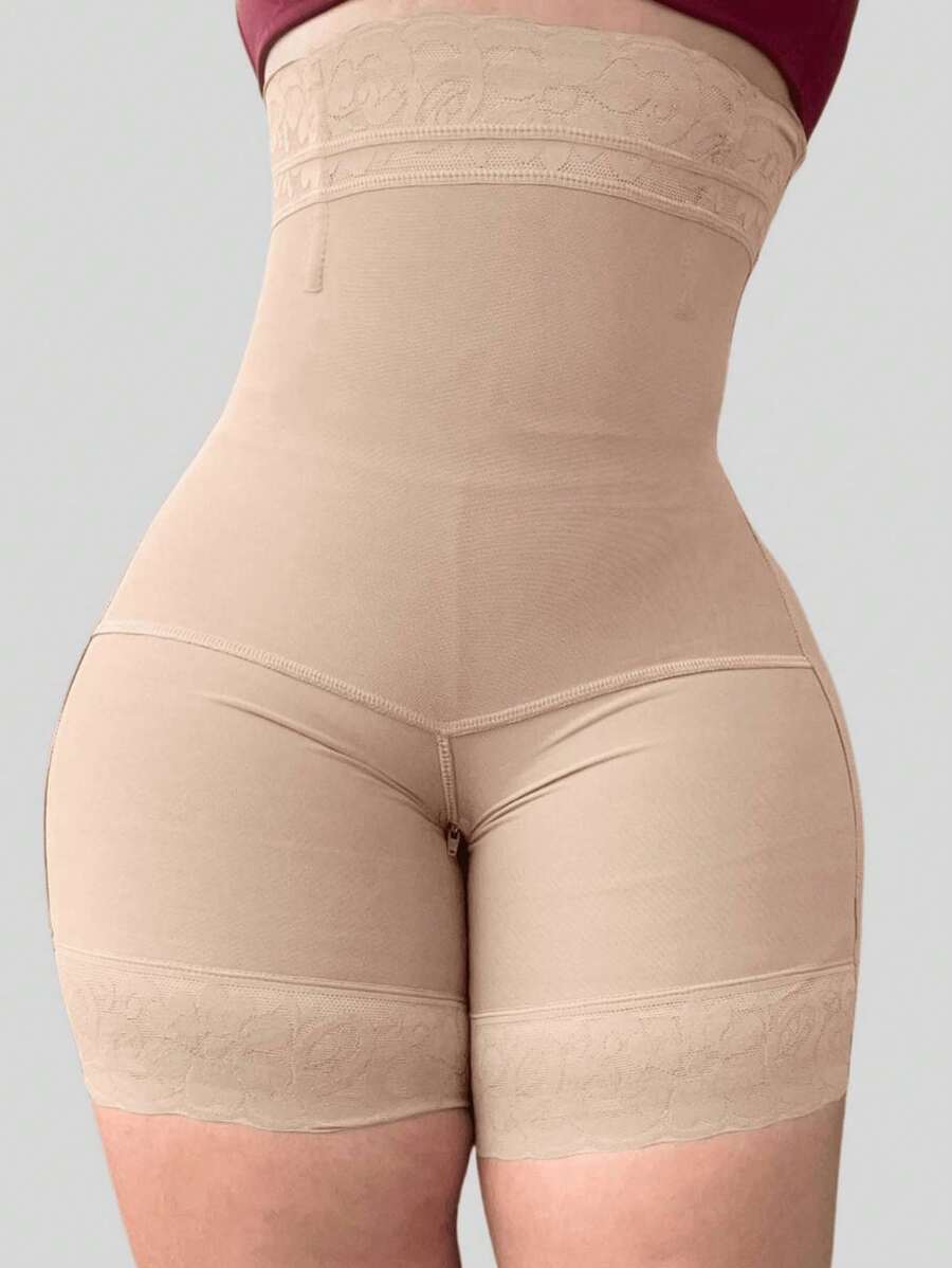 1 Pieza Pantalones cortos moldeadores de alta cintura para levantar el trasero de mujer, Faja colombiana, Control de abdomen, Ropa interior moldeadora de alta cintura, Leggings, Uso diario clásico