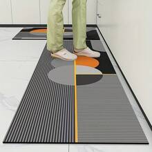 1 件，简约风格家居硅藻泥地毯垫，厨房防滑脚垫，可裁剪，防摔，无异味，双面防滑材质，耐刮耐用，易于打理，一擦即净