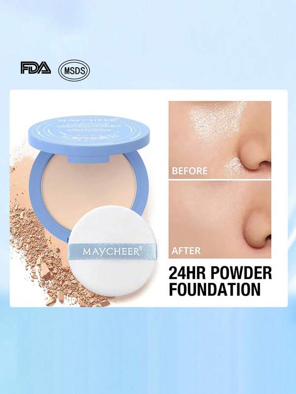 Silky Fog Face Soft Light Powder, One Second Set Makeup, Matte Waterproof, Necessary For Summer Makeup