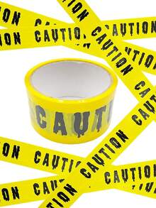 Paquete de cinta de miedo de Halloween - Advertencia - Entrar si te atreves - Manténgase alejado de la casa embrujada, decoración de Halloween de 1.9x98 pulgadas, cinta de precaución para casas embrujadas, peligro, cuidado y atención - Multicolor - Ver 1