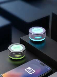 1 buc nou difuzor Bluetooth cu conducție osoasă, formă de carcasă metalică cu ventuză, tun de sunet mic, mini subwoofer, difuzor portabil magnetic metalic, tun de oțel mic, volum mic