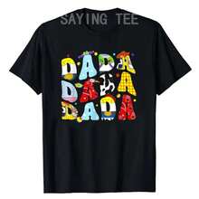 Toy  Story Dada Boy Dad Fathers Day Tee For Mens T-Shirt Men's Fashion Daddy Gifts Letter Print Short Sleeve Graphic Outfit - màu đen - Xem 1