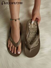 LUOFU 新款女士人字拖，室内防滑拖鞋，休闲户外凉拖，时尚女士拖鞋，适合情人节、夏季，简约时尚沙滩度假凉鞋