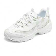Skechers Zapatillas deportivas informales con cordones de la serie D LITES para mujer - Blanco - Ver 3