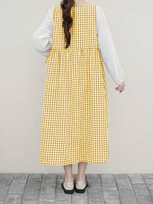 Aprons - 黃白格 - 查看 4