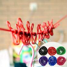 Dây phơi quần áo di động 1,8m có 12 kẹp, giá đỡ có thể thu vào chống gió, móc treo quần áo, vật dụng du lịch - Nhiều màu - Xem 5