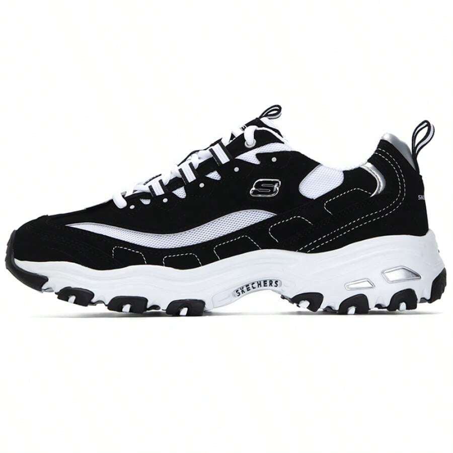 Skechers Giày thể thao buộc dây thời trang D'LITES 1.0 dành cho nam, giày thể thao nhẹ và thoải mái, 894129-BKW - Đen/trắng - Xem 1