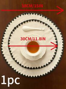 1/4/6/12 buc. Covorașe rotunde brodate albe, stil minimalist japonez, lavabile și reutilizabile, potrivite pentru sărbători, reuniuni, petreceri de ziua de naștere, nunți, decorarea mesei de cină, decorarea casei