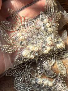 2 件仿珍珠流苏手工缝制，适用于鞋子和帽子服装装饰 DIY 配件 - 彩色 - 查看 1